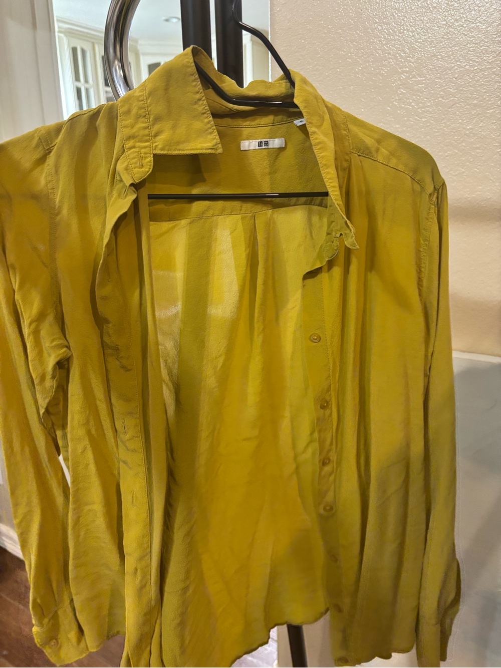 Mustard silky long sleeve